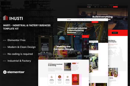 Inusti – Industrial & Factory Business Elementor Template Kit Inusti – Industrial & Factory Business Elementor Template Kit