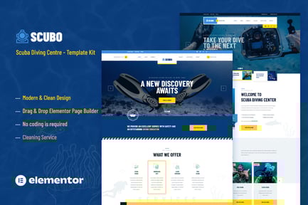 Scubo – Scuba Diving Centre Elementor Template Kit
