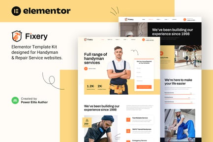 Fixery – Handyman & Repair Services Elementor Template Kit Fixery – Handyman & Repair Services Elementor Template Kit