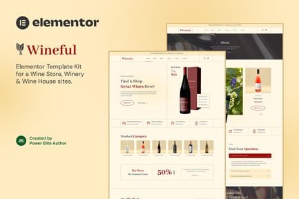 Wineful – Wine Store & Winery Elementor Template Kit Wineful – Wine Store & Winery Elementor Template Kit
