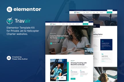 Travair – Private Jet & Helicopter Charter Elementor Template Kit