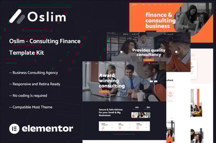 Oslim – Consulting Finance Elementor Template Kit