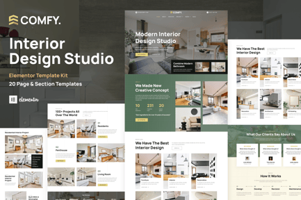 Comfy – Interior Design Studio & Architecture Wordpress Elementor Template Kit Comfy – Interior Design Studio & Architecture Wordpress Elementor Template Kit