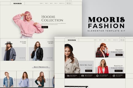 Mooris – Woocommerce Fashion Elementor Template Kit
