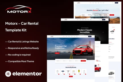 Motorx – Car Rental Elementor Template Kit Motorx – Car Rental Elementor Template Kit