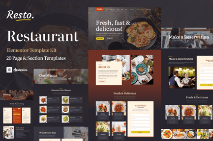 Resto – Restaurant Catering & Cafe Elementor Pro Template Kit
