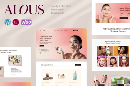 Alous – Beauty & Skin Care Ecommerce Elementor Pro Template Kit