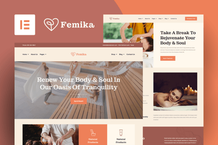Femika – Spa Center & Wellness Elementor Pro Template Kit