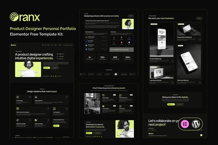 Oranx – Product Designer Personal Portfolio Elementor Template Kit