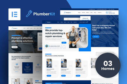 Plumberkit – Plumbing Services Elementor Pro Template Kit