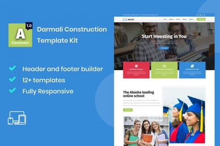 Abasha – Education & Learning Courses Elementor Template Kit Abasha – Education & Learning Courses Elementor Template Kit