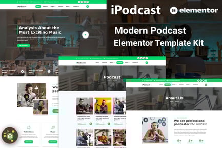 Ipodcast – Modern Podcast Elementor Template Kit