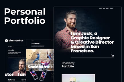 Jack.dir – Personal Design Portfolio Elementor Template Kit