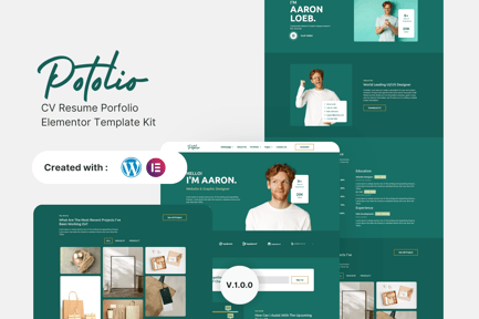 Potolio – Cv Resume Porfolio Elementor Template Kit