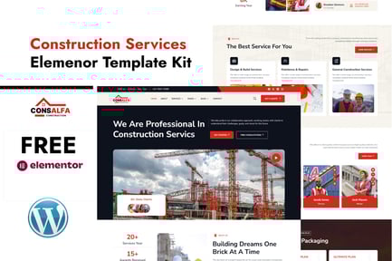 Consalfa – Construction Services Elemenor Template Kit