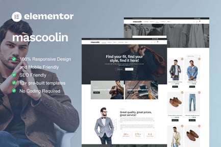 Mascoolin – Fashion Store Elementor Template Kit