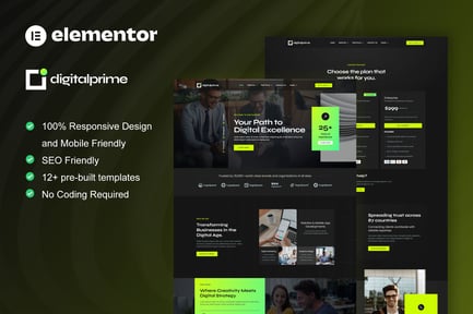 Digitalprime – Digital Agency Elementor Template Kit