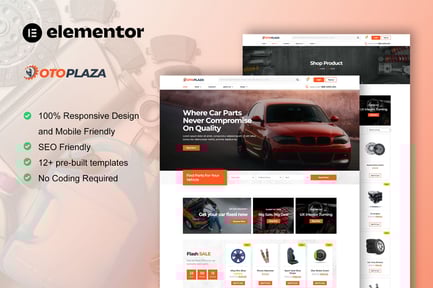 Otoplaza – Auto Parts Store & Accessories Elementor Pro Template Kit