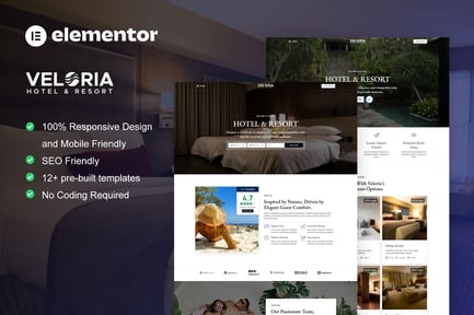 Veloria – Hotel & Resort Elementor Pro Template Kit