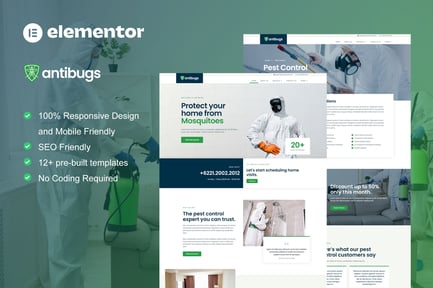 Antibugs – Pest Control Service Elementor Template Kit