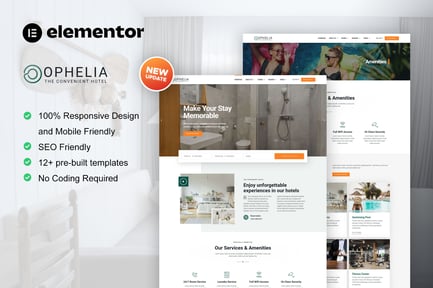 Ophelia – Hotel & Resort Elementor Template Kit