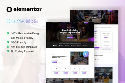 Creativetech – Digital Marketing Agency Elementor Template Kit