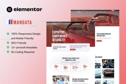 Mangata – Car Painting & Repair Elementor Template Kit