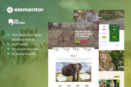 Zooventour – Safari & Zoo Elementor Pro Template Kit Zooventour – Safari & Zoo Elementor Pro Template Kit