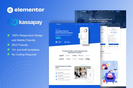 Kassapay – Online Payment Gateway Elementor Template Kit