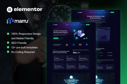 Marru – Saas & Ai Services Elementor Pro Template Kit