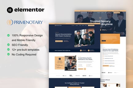 Primenotary – Notary Public & Legal Services Elementor Pro Template Kit