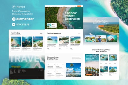 Nomad – Tour & Travel Agency Elementor Template Kit Nomad – Tour & Travel Agency Elementor Template Kit