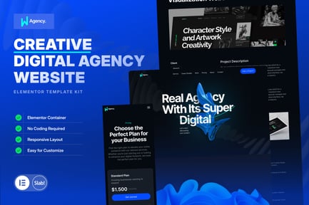 Wagency – Creative Digital Agency Elementor Template Kit