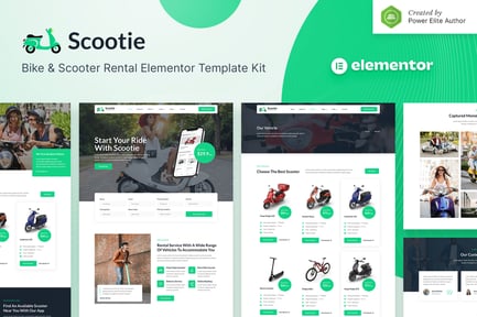 Scootie – Bike & Scooter Rental Elementor Template Kit Scootie – Bike & Scooter Rental Elementor Template Kit