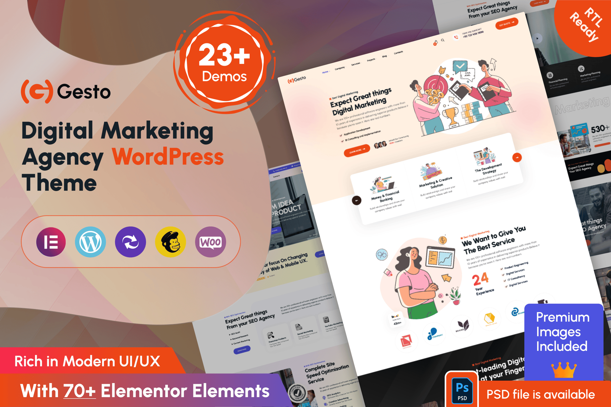 Gesto – Digital Marketing Agency Wordpress Theme