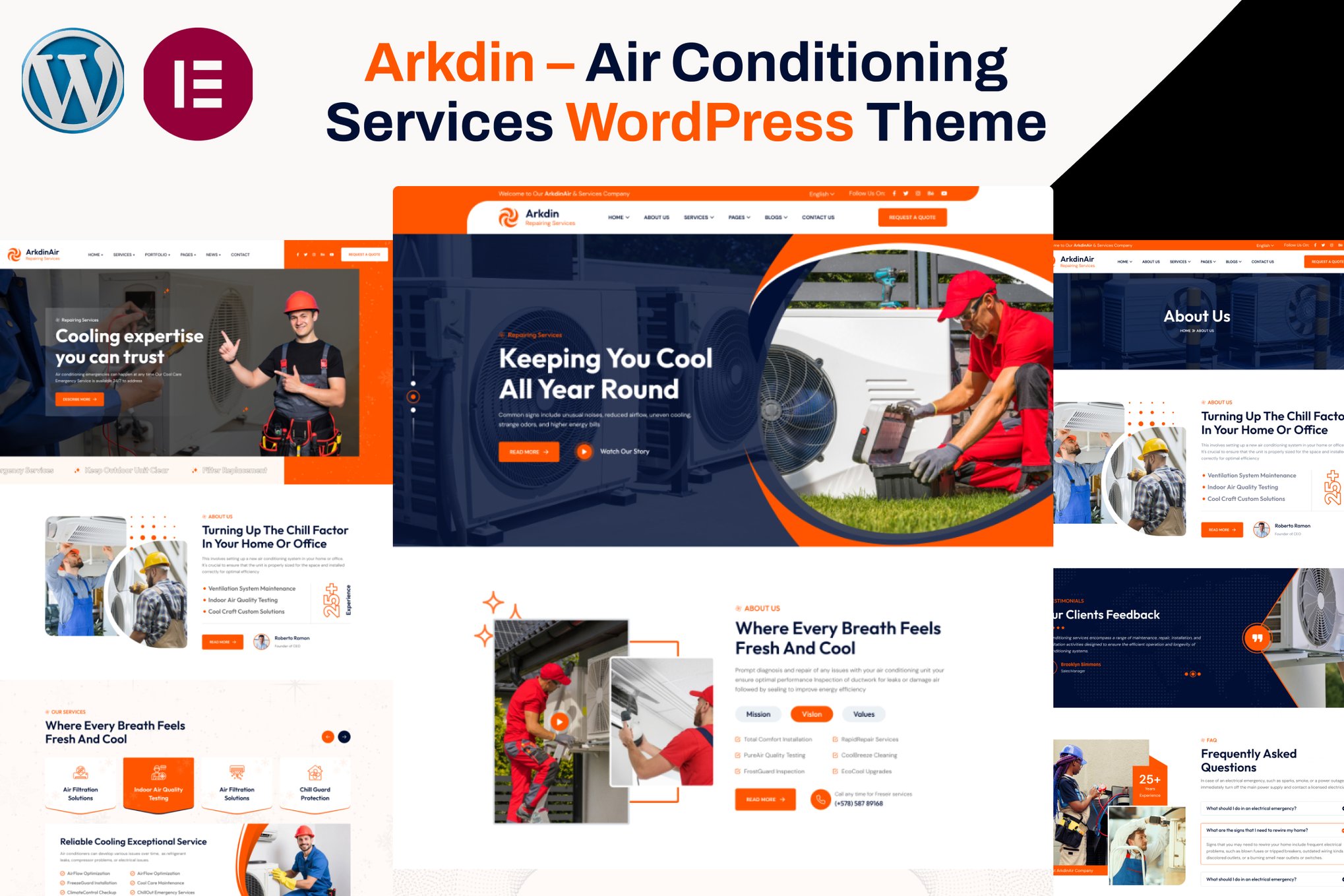 Arkdin – Air Conditioning Services Wordpress Theme