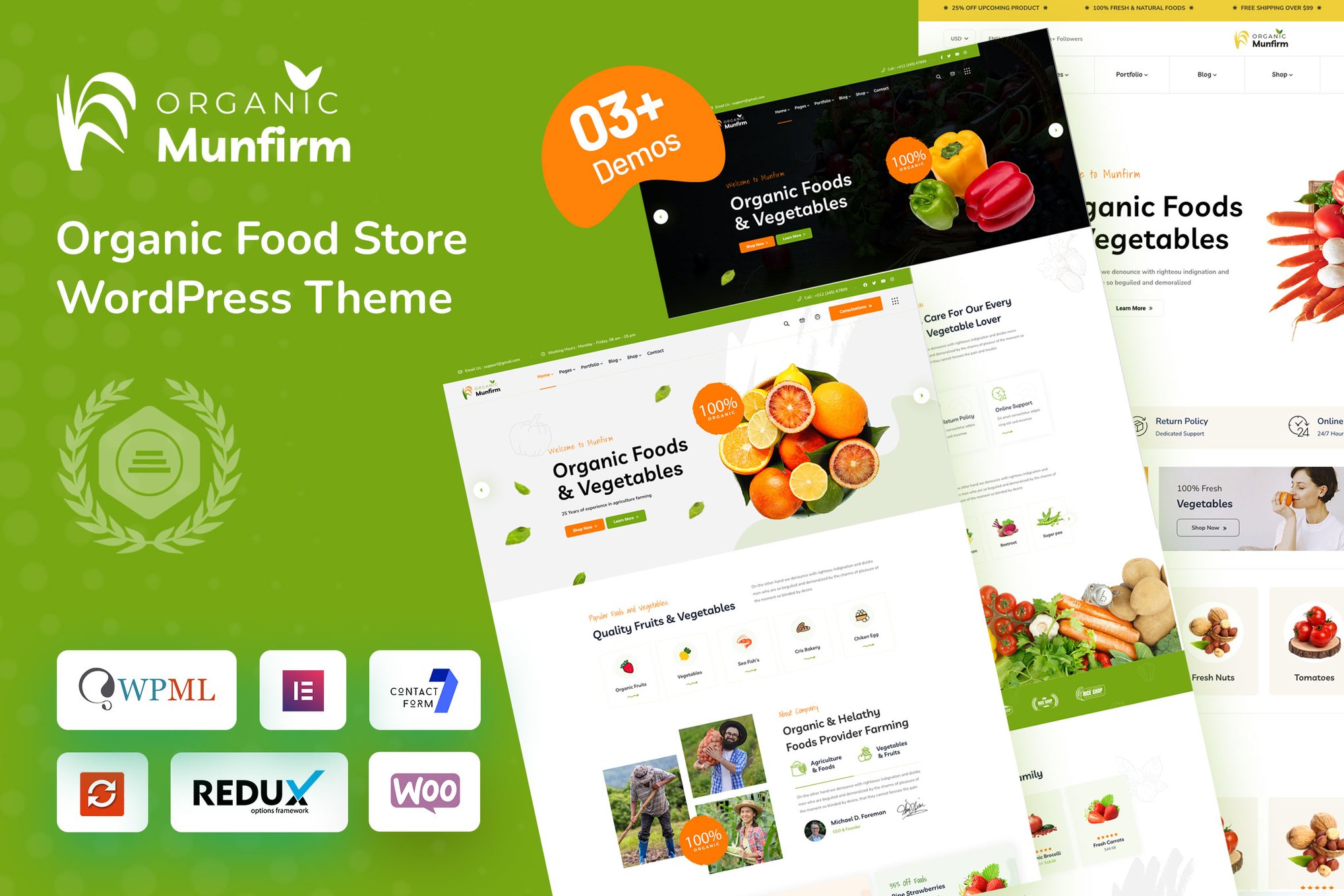 Munfirm – Organic Food Store Wordpress Theme