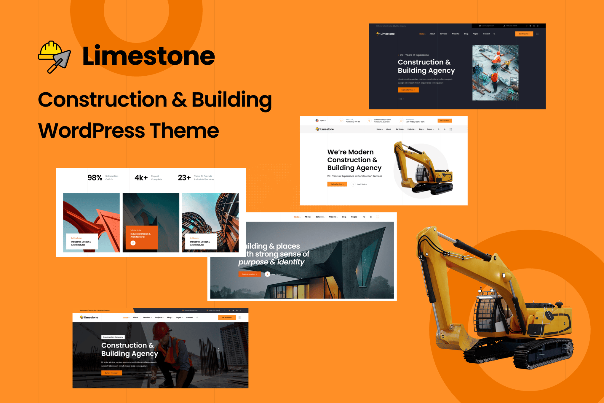 Limestone – Construction Building Wordpress Theme