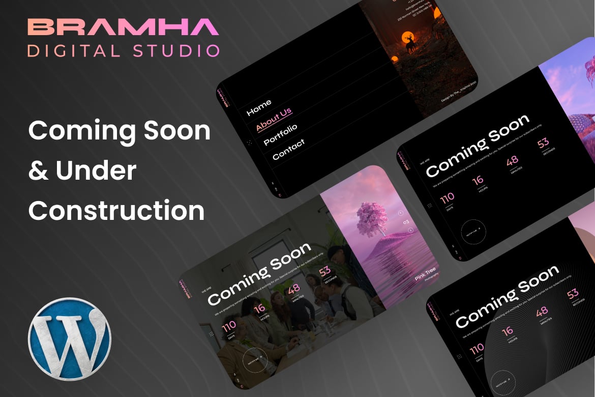 Coming Soon & Under Construction Wordpress Theme
