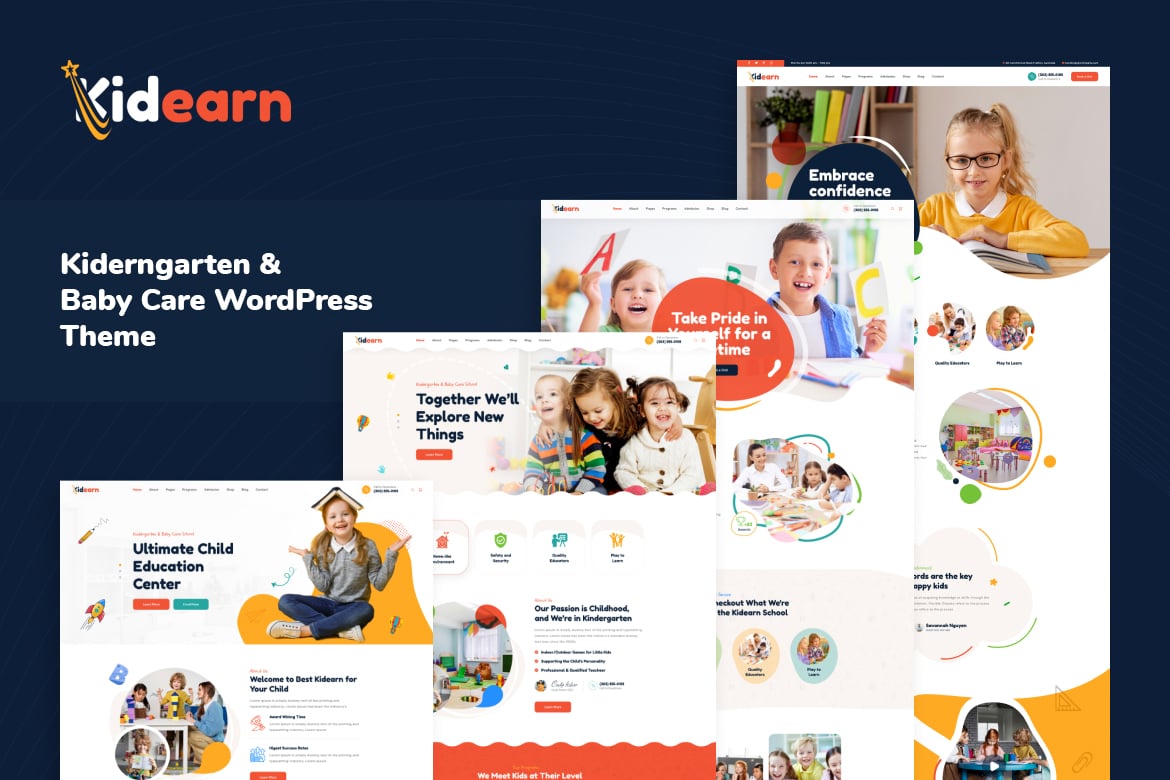 Kidearn – Kindergarten & Baby Care Wordpress Theme