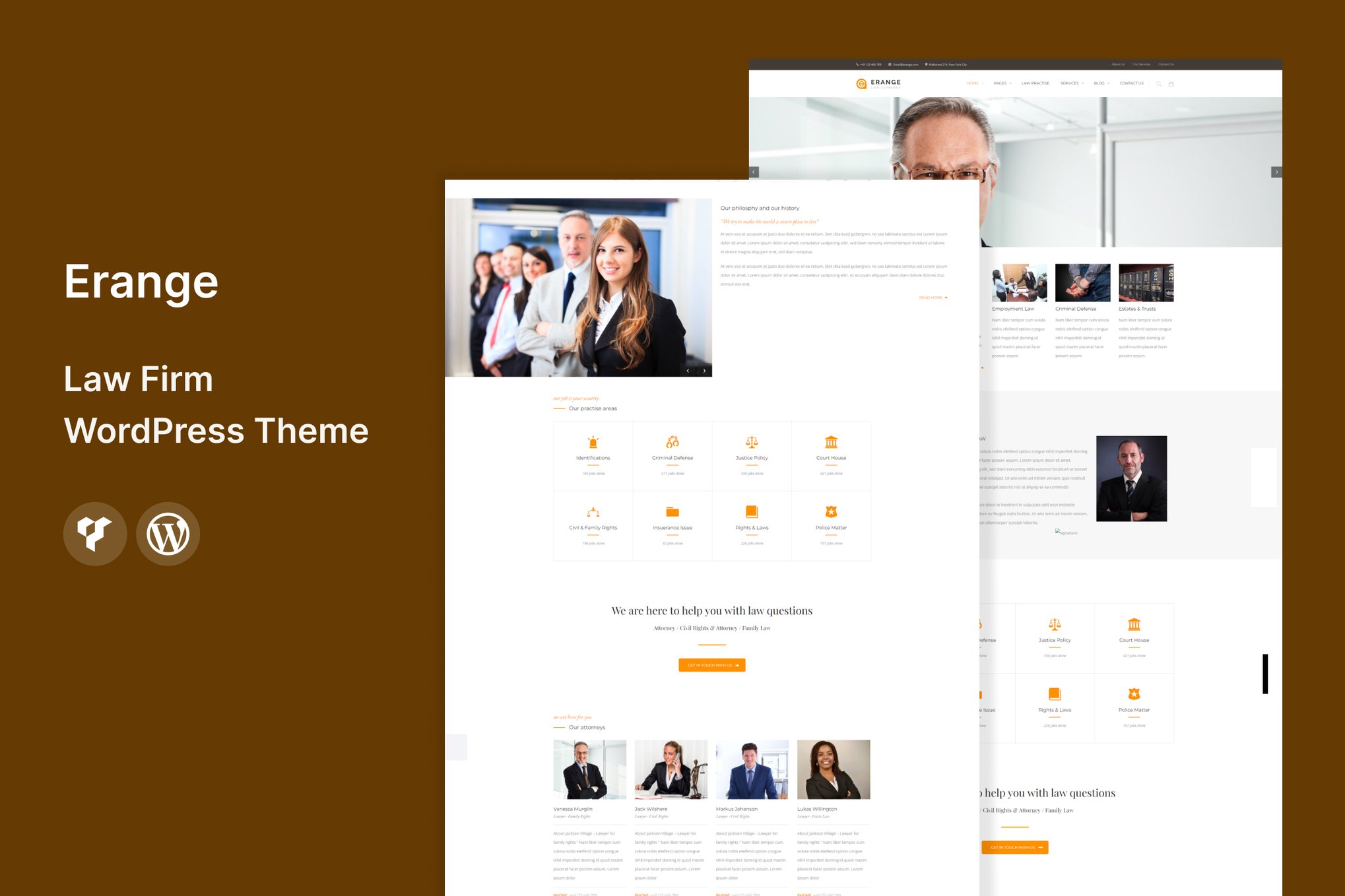 Erange- Law Firm Wordpress Theme