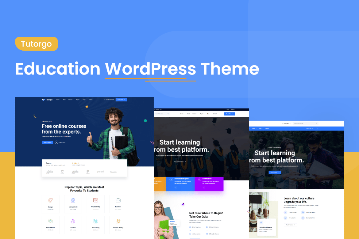 Tutorgo Online Training Education Wordpress Theme