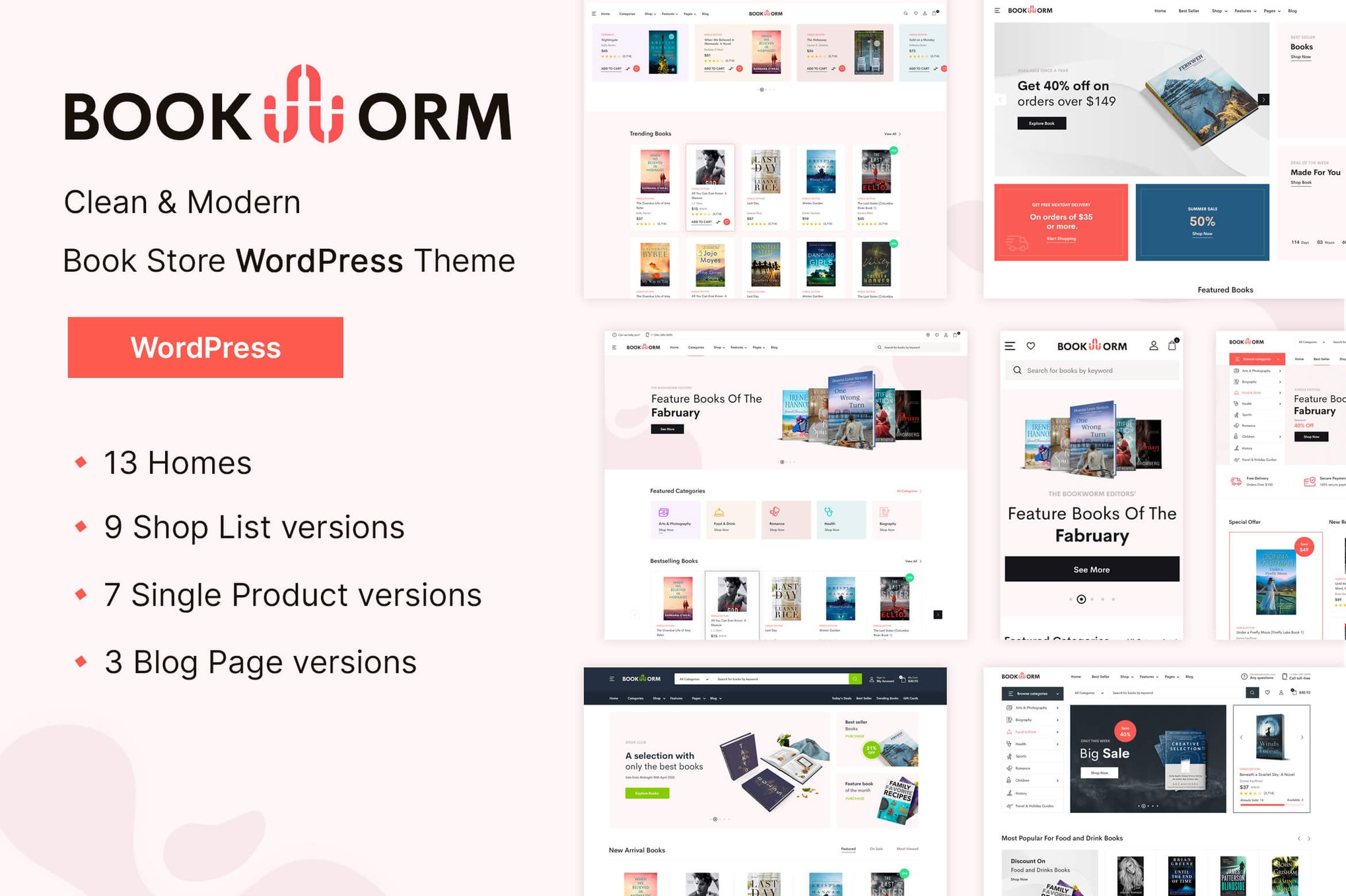 Bookworm – Bookstore & Bookshop Woocommerce Theme Bookworm – Bookstore & Bookshop Woocommerce Theme