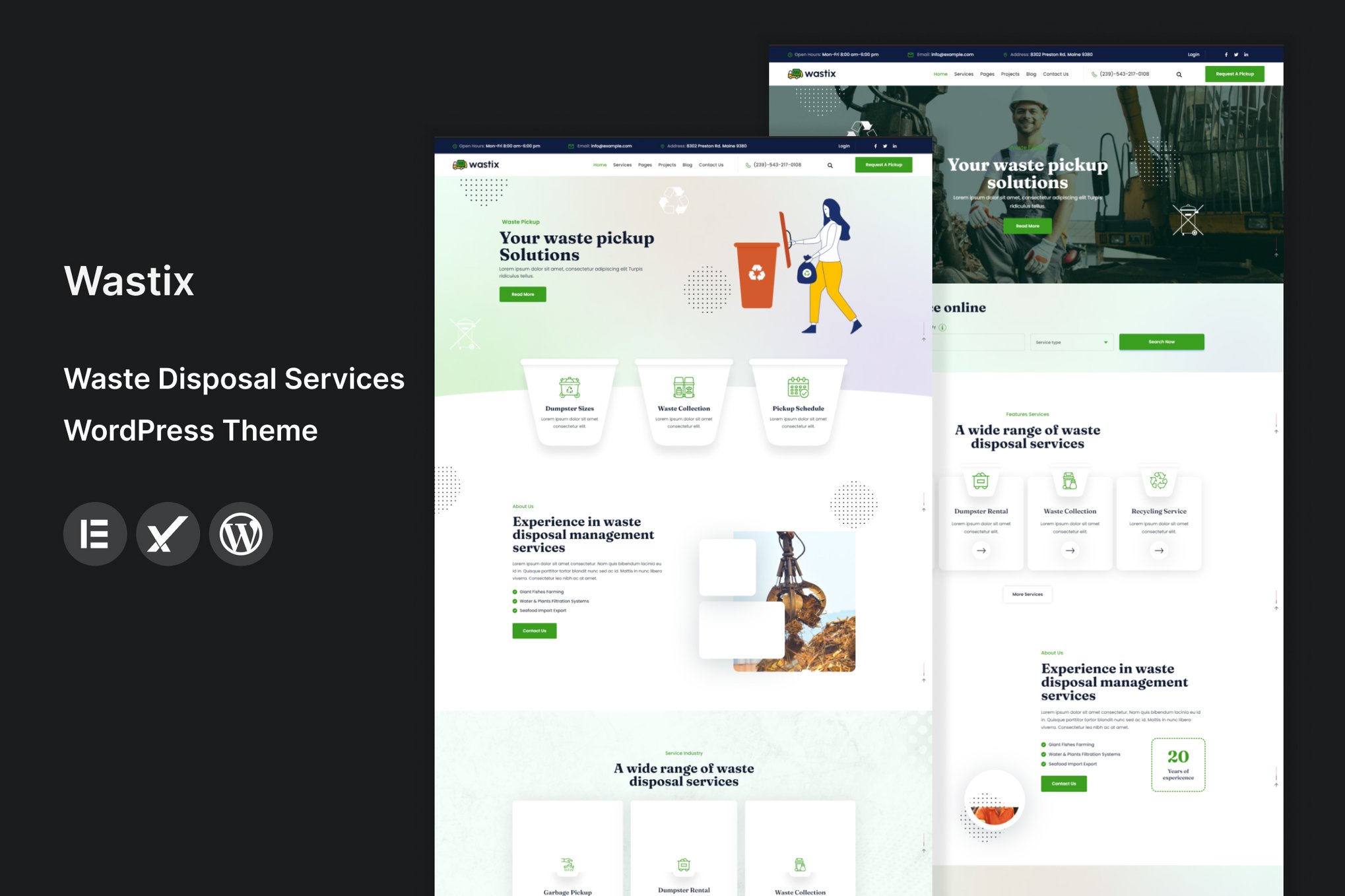 Wastix – Waste Disposal Services Wordpress Theme