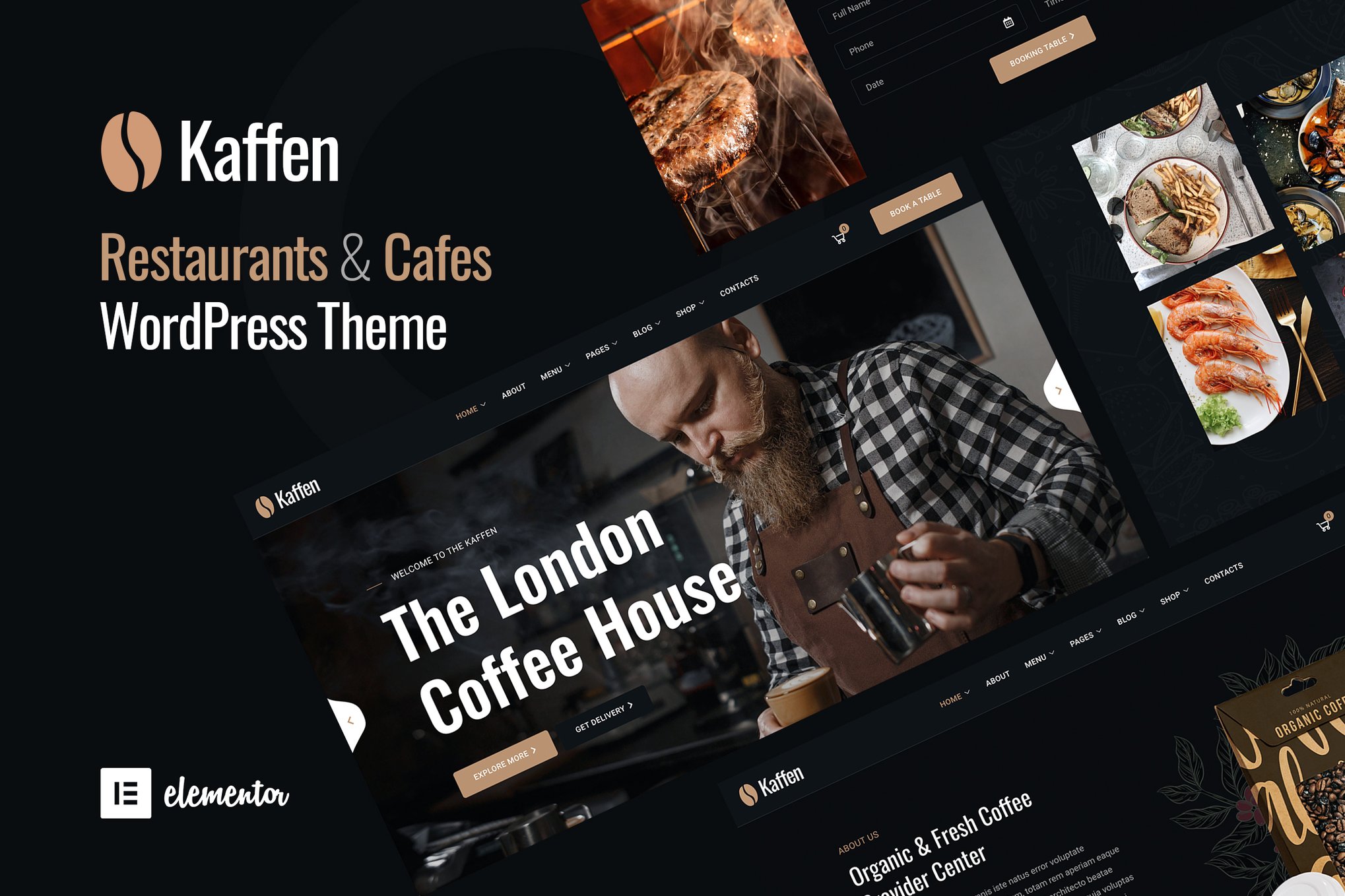 Kaffen – Restaurant & Cafe Wordpress Theme