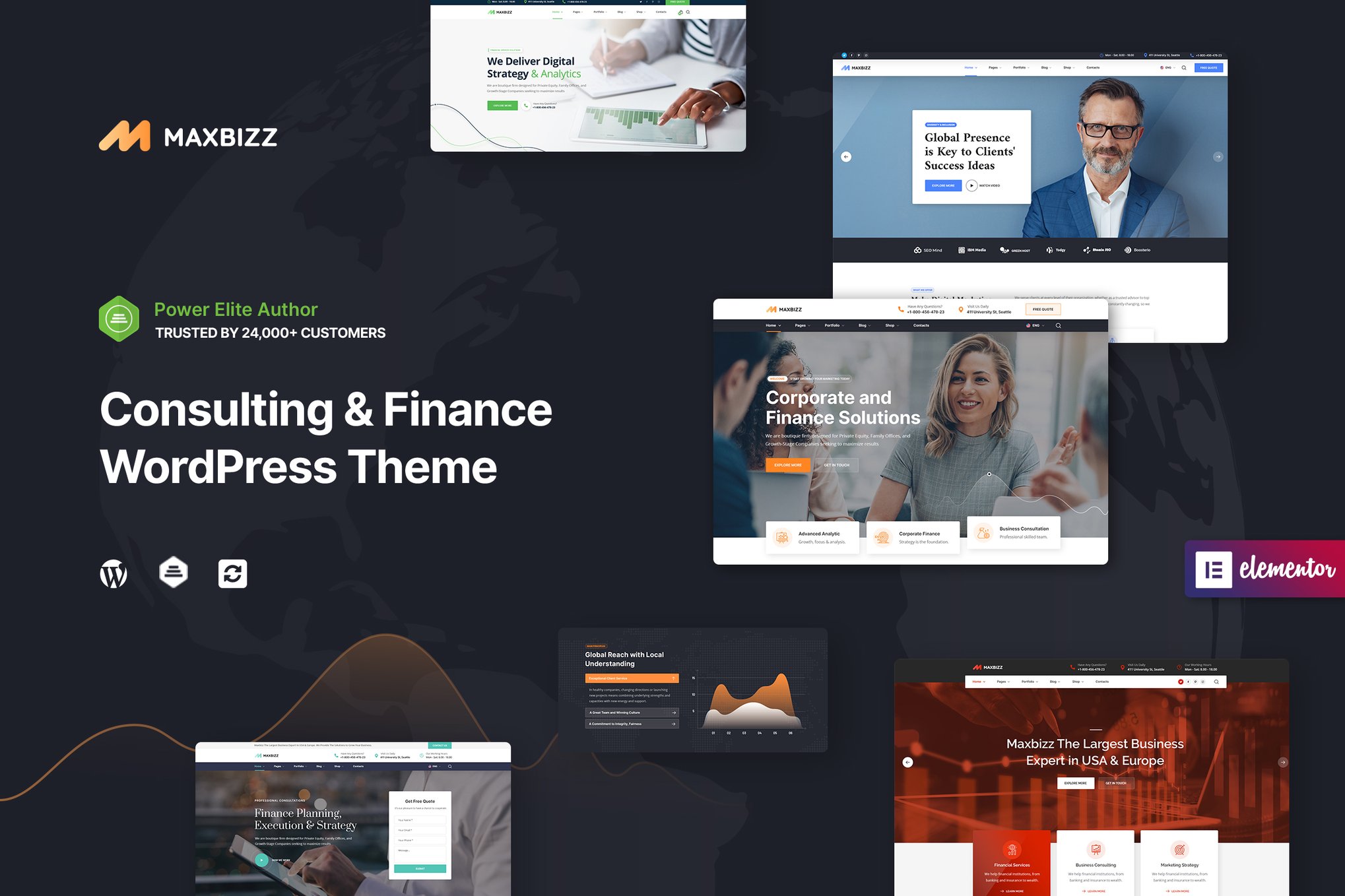 Maxbizz – Consulting & Financial Elementor Wp