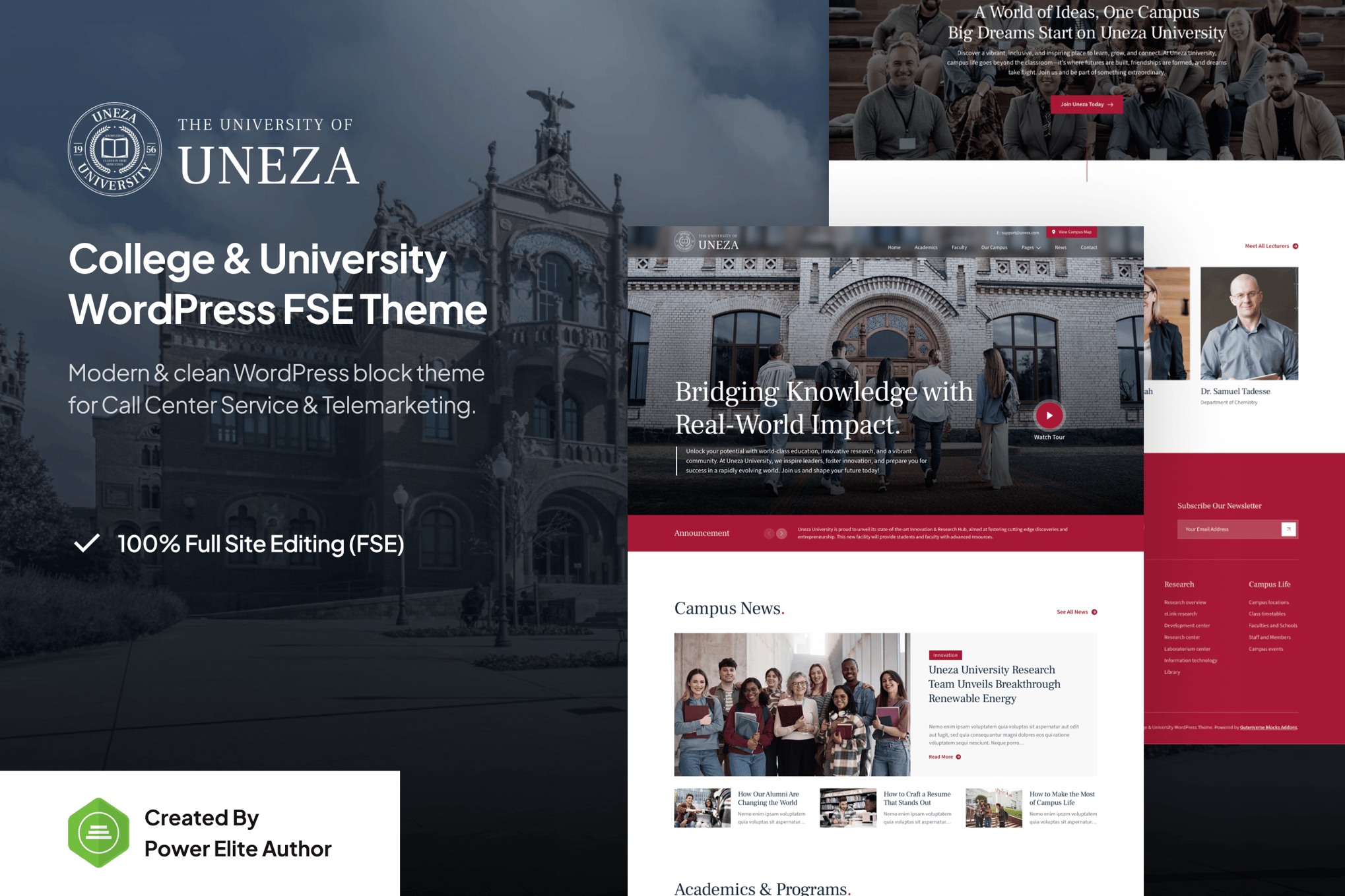 Uneza – College & University Fse Wordpress Theme