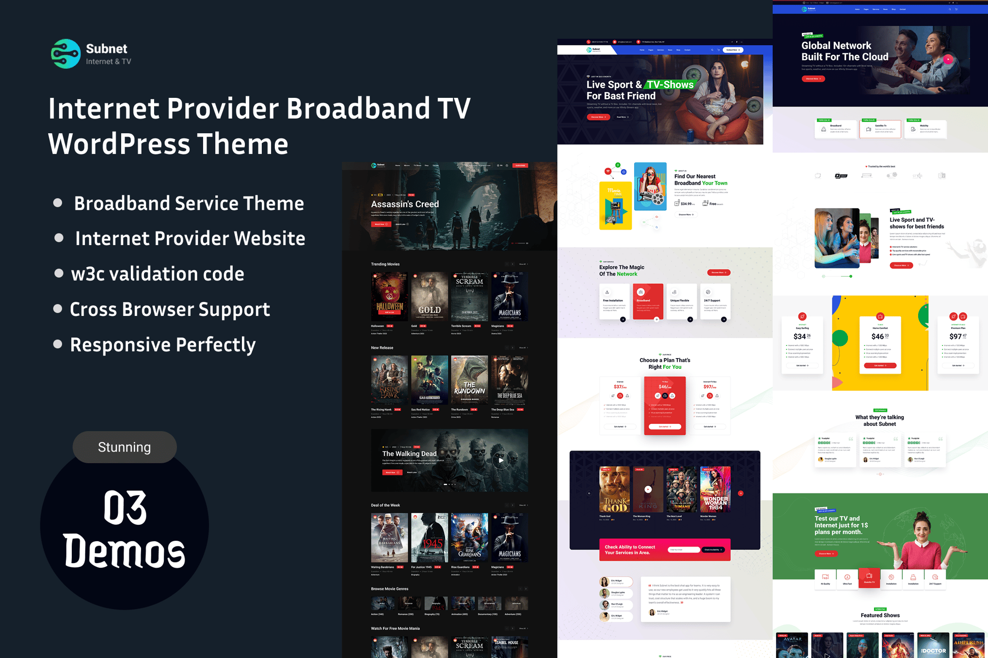 Internet Provider Broadband Tv Wordpress Theme | I