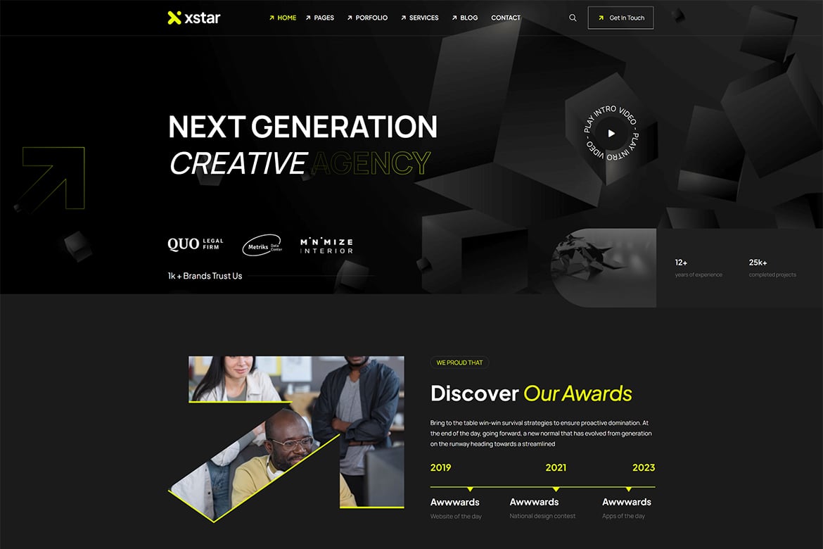 Xstar – Creative Agency & Portfolio Wordpress Them