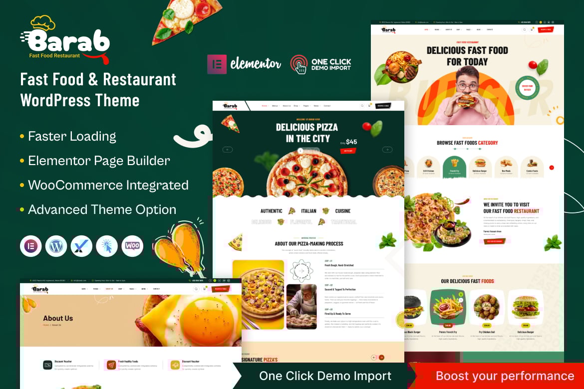 Barab – Fast Food & Restaurant Wordpress Theme